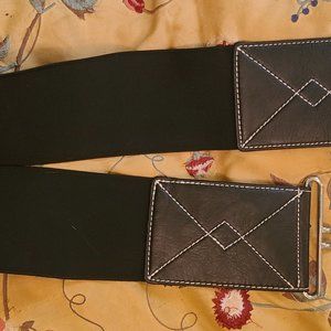 Leather and elastic belt